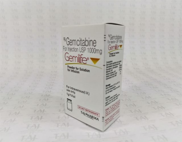Gemcitabine For Injection USP 1000mg Gemilife Taj Pharma India