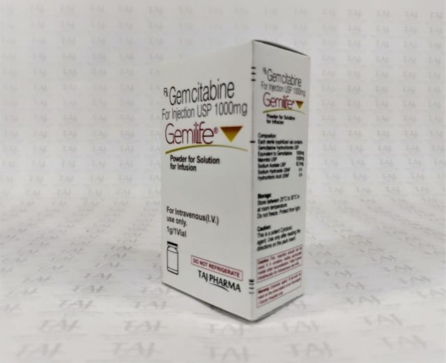 Gemcitabine For Injection USP 1000mg Gemilife Taj Pharmaceuticals