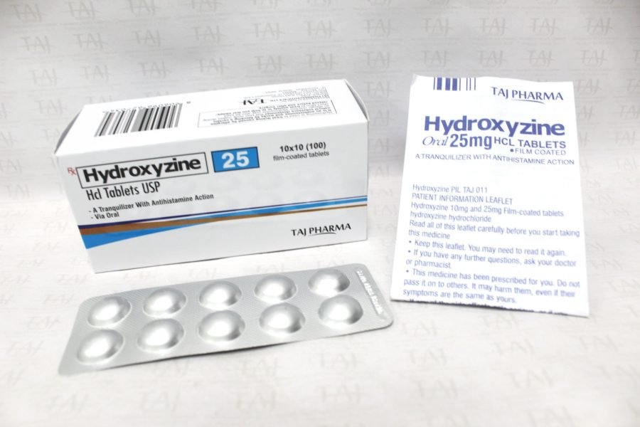Hydroxyzine Hydrochloride Tablets USP 25mg Taj Pharma