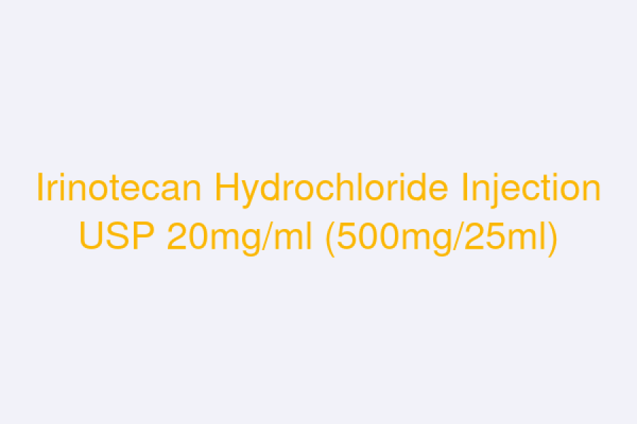 Irinotecan Hydrochloride Injection USP 20mg/ml (500mg/25ml)