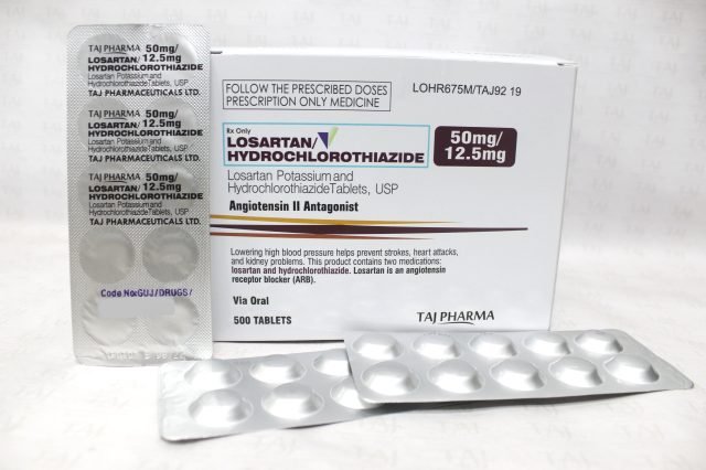 Losartan Potassium and Hydrochlorothiazide Tablets USP 50mg+12.5mg