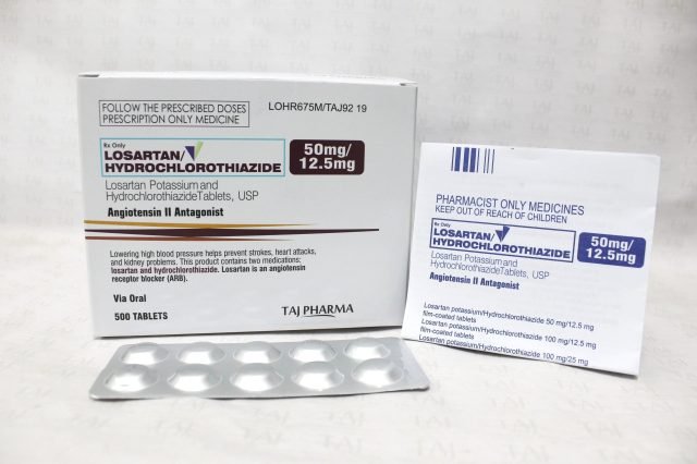 Losartan Potassium and Hydrochlorothiazide Tablets USP 50mg+12.5mg