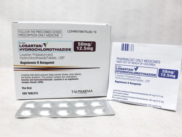 Losartan Potassium and Hydrochlorothiazide Tablets USP 50mg+12.5mg