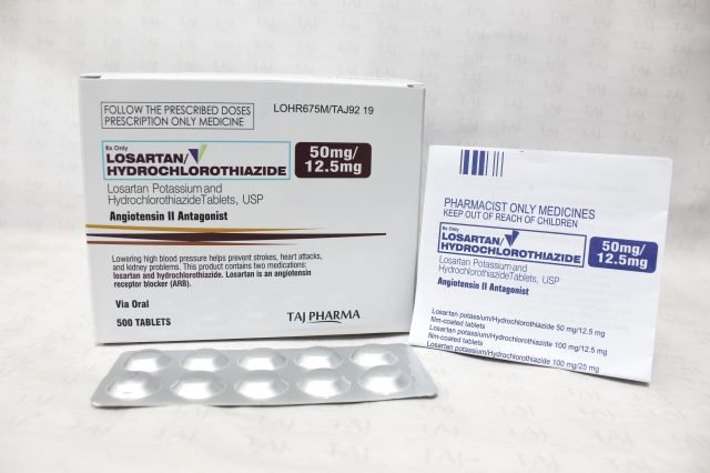 Losartan Potassium and Hydrochlorthiazide -Tablets USP-50mg-12.5 mg Taj Pharma