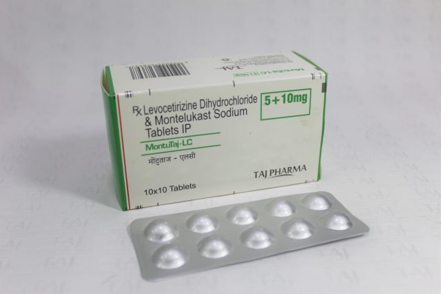 Levocetirizine Dihydrochloride & Montelukast Sodium Tablets IP 10mg+5mg (Montutaj-LC)