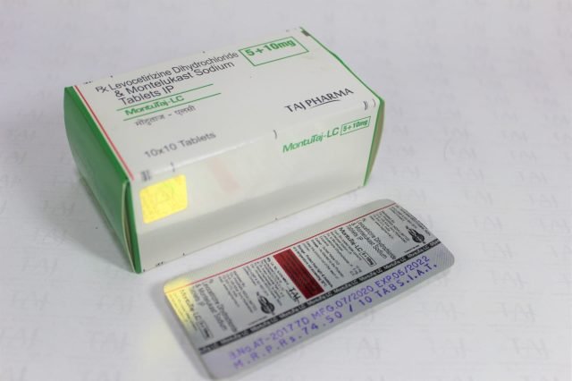 Levocetirizine Dihydrochloride & Montelukast Sodium Tablets IP 10mg+5mg 