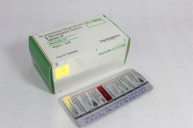 Levocetirizine Dihydrochloride & Montelukast Sodium Tablets IP 10mg+5mg 