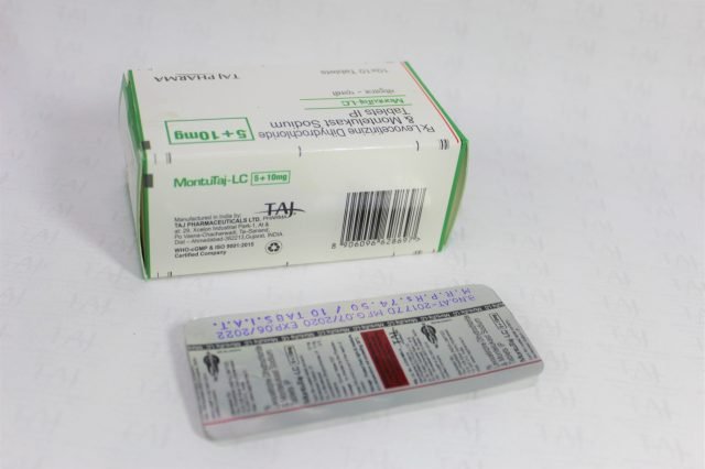 Levocetirizine Dihydrochloride & Montelukast Sodium Tablets IP 10mg+5mg 
