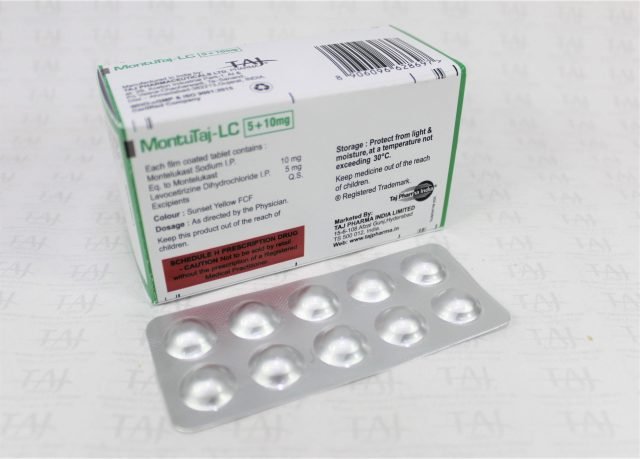 Levocetirizine Dihydrochloride & Montelukast Sodium Tablets IP 10mg+5mg 