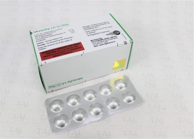Levocetirizine Dihydrochloride & Montelukast Sodium Tablets IP 10mg+5mg 