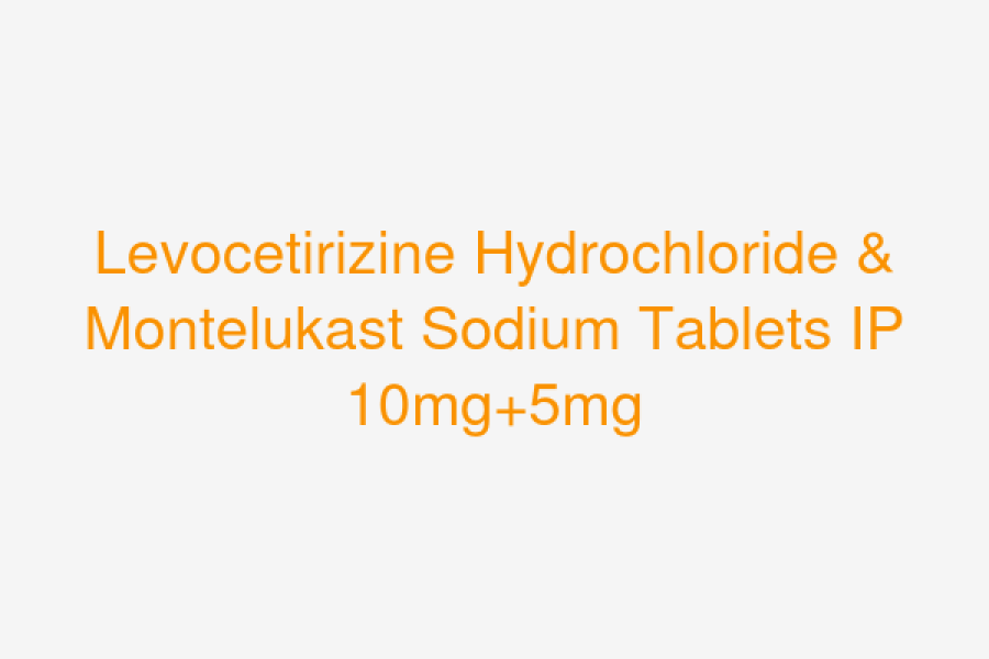 Levocetirizine Hydrochloride & Montelukast Sodium Tablets IP 10mg+5mg