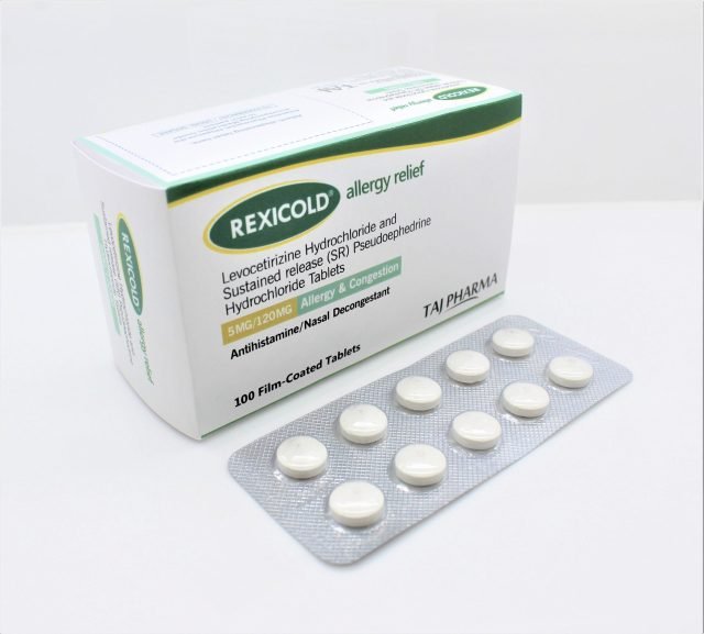 Levocetirizine Hydrochloride 5mg & Pseudoephedrine Hydrochloride 120mg SR Tablets