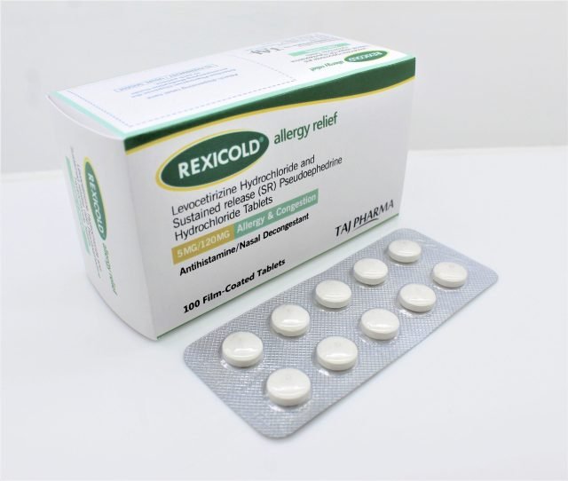 Levocetirizine Hydrochloride 5mg & Pseudoephedrine Hydrochloride 120mg SR Tablets