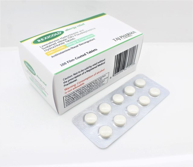 Levocetirizine Hydrochloride 5mg & Pseudoephedrine Hydrochloride 120mg SR Tablets