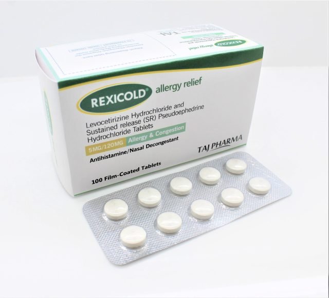 Levocetirizine Hydrochloride and Pseudoephedrine Hydrochloride SR Tablets (5mg+120mg)