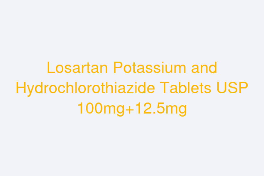 Losartan Potassium and Hydrochlorothiazide Tablets USP 100mg+12.5mg
