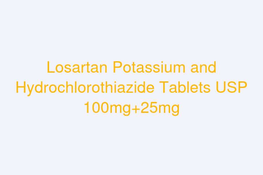 Losartan Potassium and Hydrochlorothiazide Tablets USP 100mg+25mg
