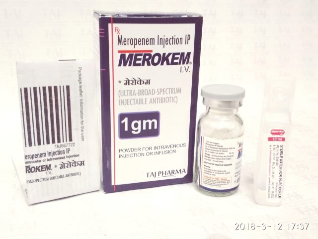  Merokenm (Meropenem) 1 g powder for solution for injection & infusion