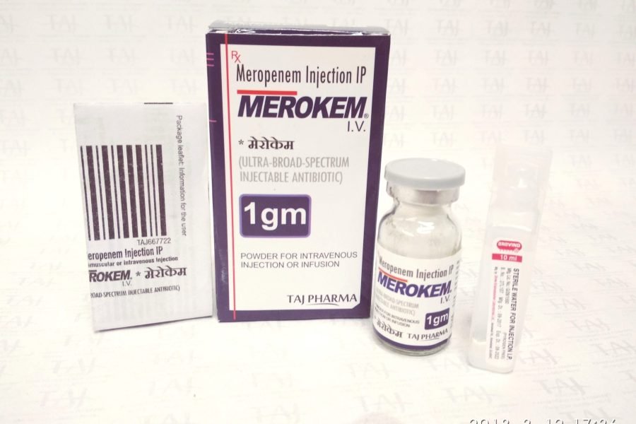Meropenem Injection IP 500mg (MEROKEM) Taj Pharma