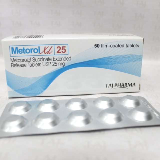 Metoprolol Succinate Extended Release Tablets USP 25mg Taj Pharma