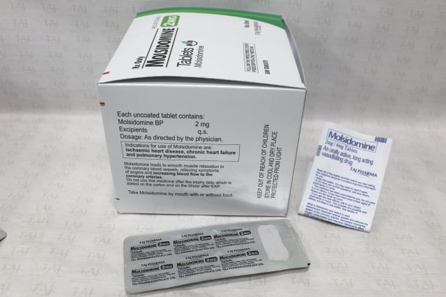 Molsidomine Tablets 2mg Taj Pharmaceuticals