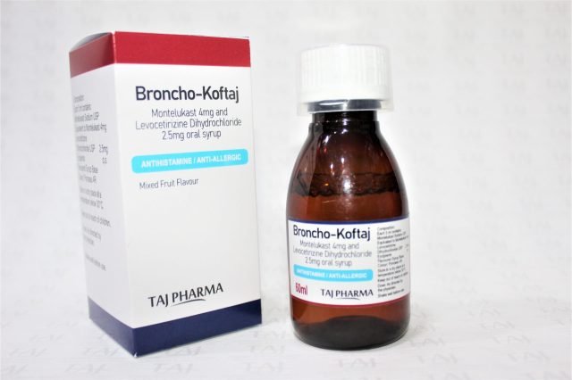 Montelukast 4mg and Levocetirizine Dihydrochloride 2.5mg Oral Syrup