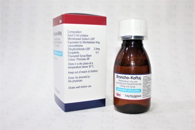 Montelukast 4mg and Levocetirizine Dihydrochloride 2.5mg oral syrup