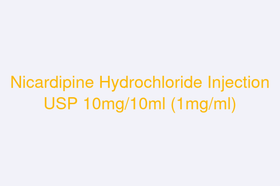 Nicardipine Hydrochloride Injection USP 10mg/10ml (1mg/ml)