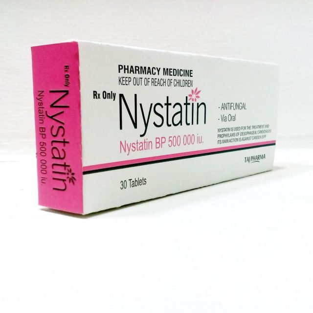 Nystatin Oral Tablets 500,000 I.U Tablets Taj Pharma