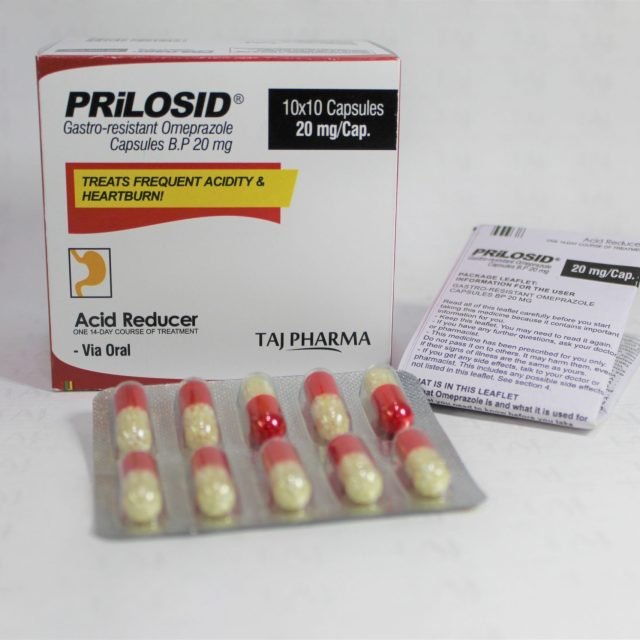 Omeprazole Gastro-resistant Capsules BP 20mg (Prilosid)