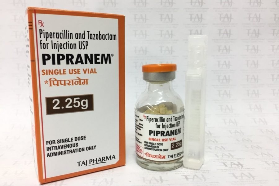 Piperacillin and Tazobactam for Injection IP 2.25g (Pipranem)