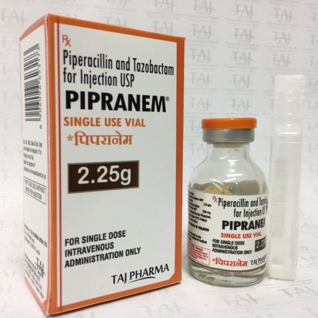 Piperacillin & Tazobactam for Injection USP 2.25g Taj Pharma