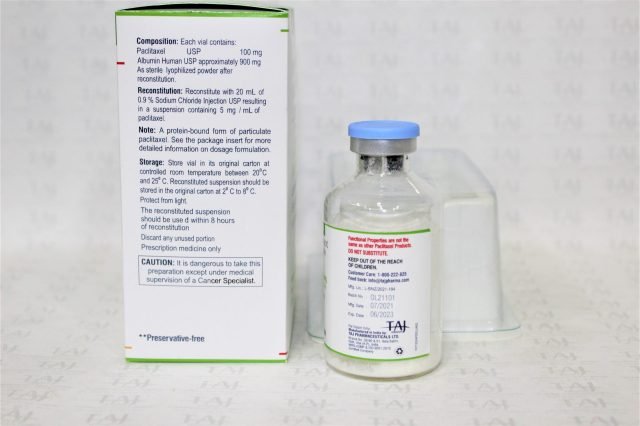 Paclitaxel (Protein-bound Particles) for Injectable Suspension 100mg