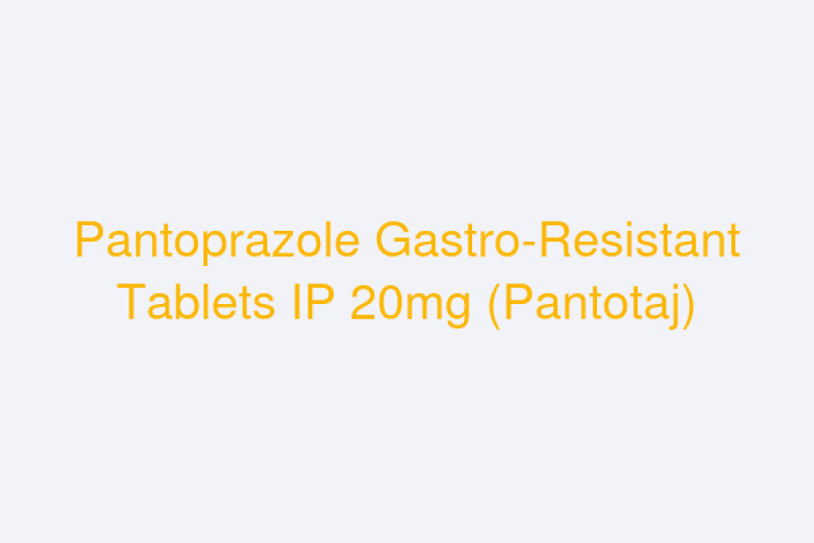Pantoprazole Gastro-Resistant Tablets IP 20mg (Pantotaj)