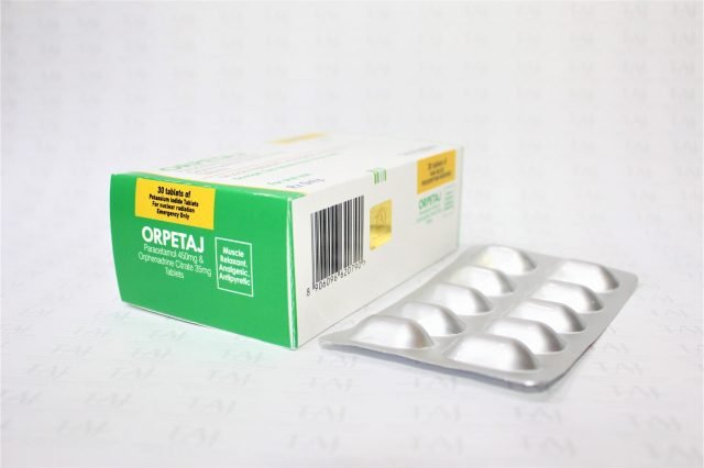 Paracetamol & Orphenadrine Citrate Tablets 450mg+35mg