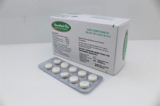 Paracetamol, Pseudoephedrine & Diphenhydramine (500mg+30mg+25mg)