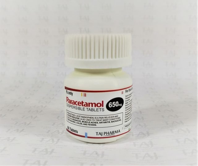 Paracetamol Dispersible Tablets 650mg B.P. Taj Pharma