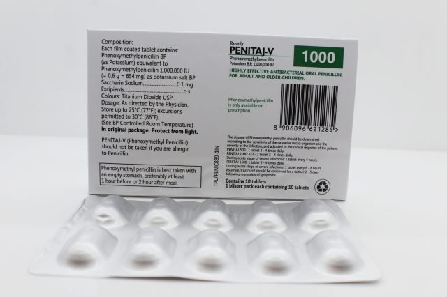 Phenoxymethylpenicillin Tablets BP 1,000,000 I.U.
