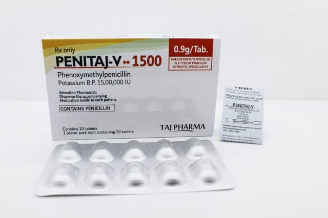 Phenoxymethylpenicillin Tablets BP 15,00,000 I.U.