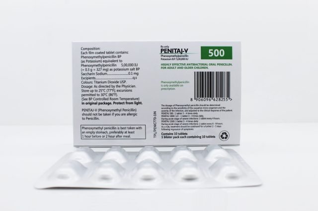 Phenoxymethylpenicillin Tablets BP 5,00,000 I.U.