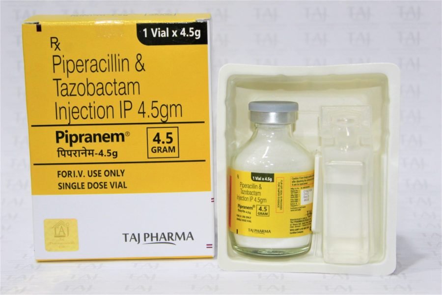 Piperacillin and Tazobactam for Injection USP 4.5g (PIPRANEM)