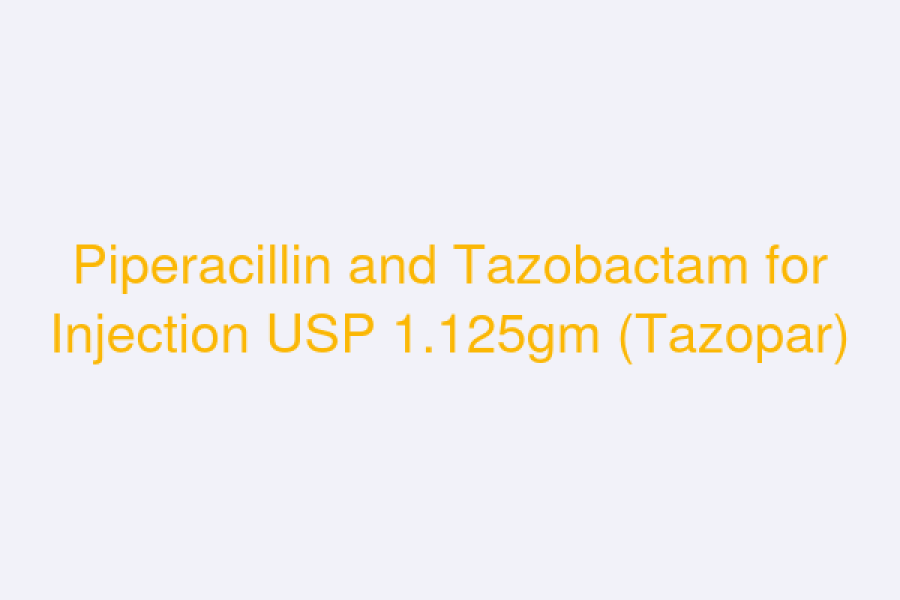 Piperacillin and Tazobactam for Injection USP 1.125gm (Tazopar)