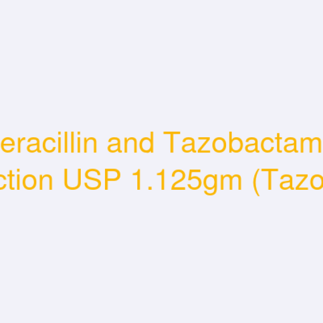 Piperacillin and Tazobactam for Injection USP 1.125gm (Tazopar)