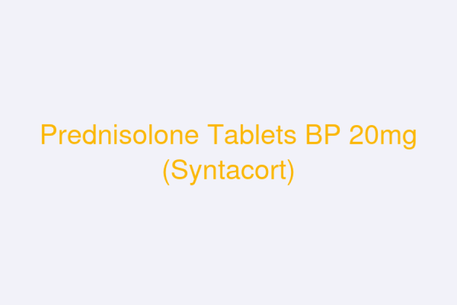 Prednisolone Tablets BP 20mg (Syntacort)