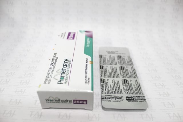 Promethazine Hydrochloride Film coated Tablets USP 25mg Taj Pharmaceuticals
