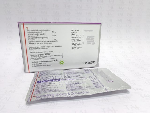 Rabeprazole Sodium & Domperidone Sustained Release Capsules 20mg+30mg