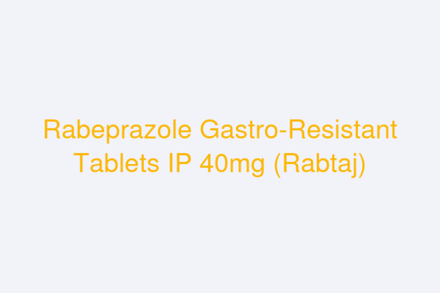 Rabeprazole Gastro-Resistant Tablets IP 40mg (Rabtaj)