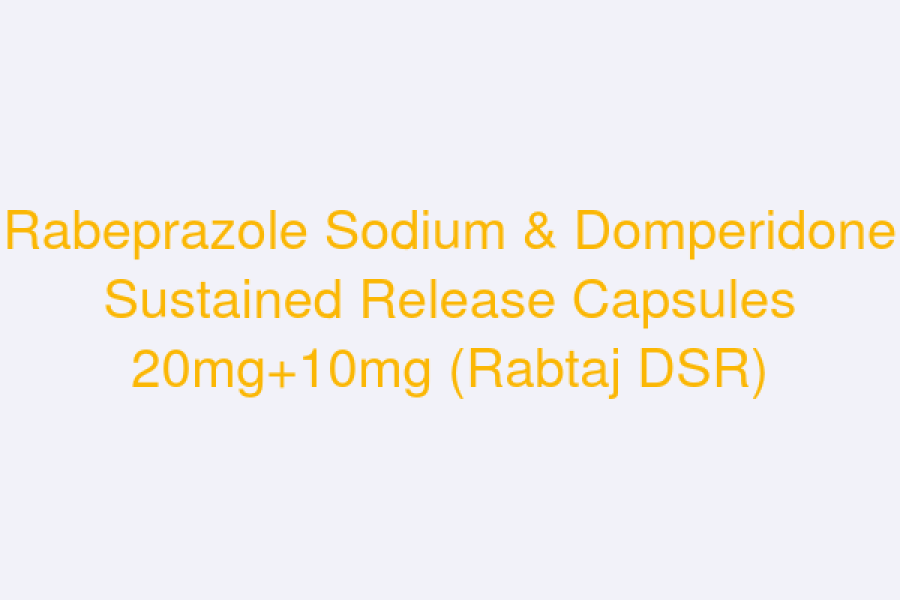 Rabeprazole Sodium & Domperidone Sustained Release Capsules 20mg+10mg (Rabtaj DSR)