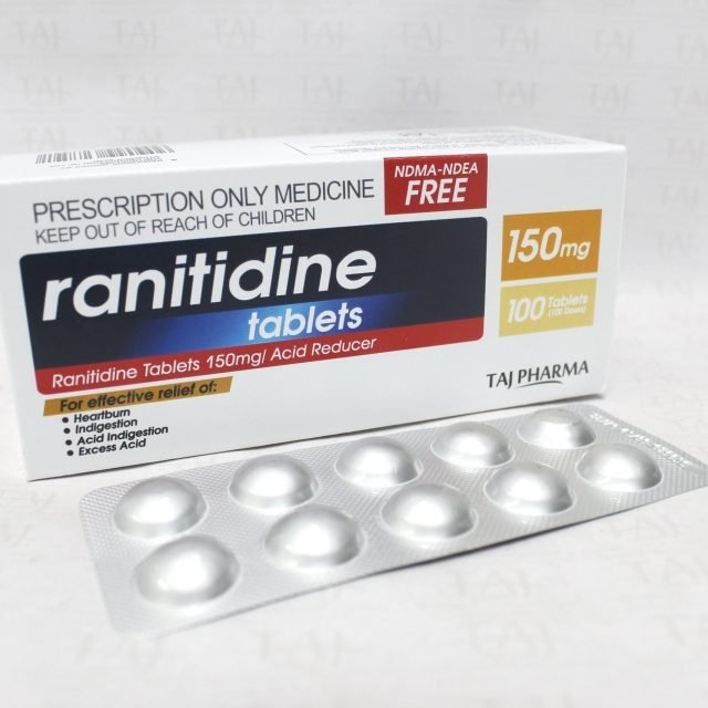 Ranitidine 150mg Film-coated Tablets (Taj Pharma) NDMA / NDEA Free