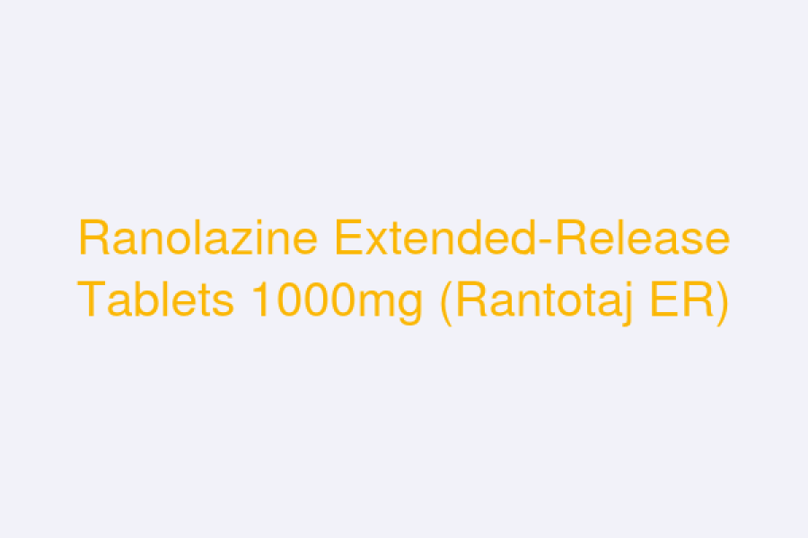 Ranolazine Extended-Release Tablets 1000mg (Rantotaj ER)
